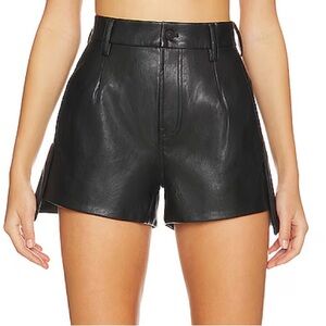 7 FOR ALL MANKIND Faux Leather Tailored Slouch Short